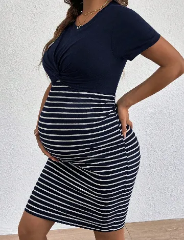 Rochie scurta SHEIN Maternity, bleumarin