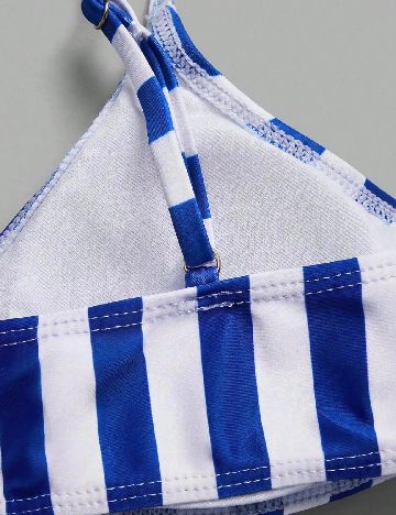 Costum de baie SHEIN, alb/albastru