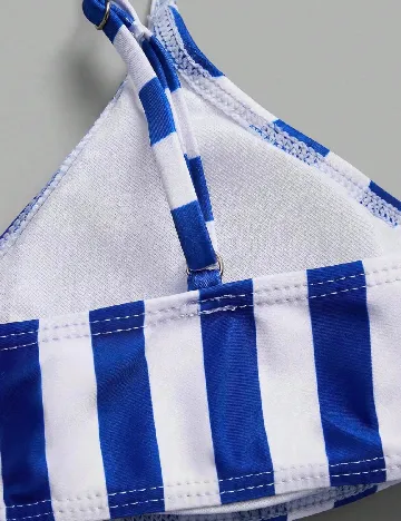 Costum de baie SHEIN, alb/albastru