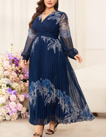Rochie lunga SHEIN CURVE, albastru
