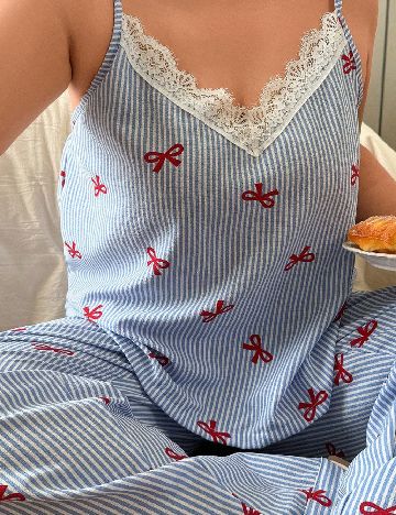 Pijama SHEIN CURVE, albastru