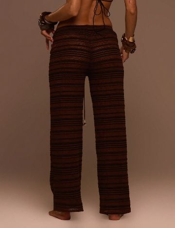 Pantaloni de plaja SHEIN, maro