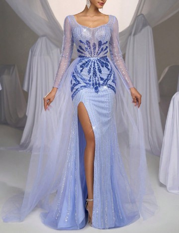 Rochie lunga SHEIN, albastru