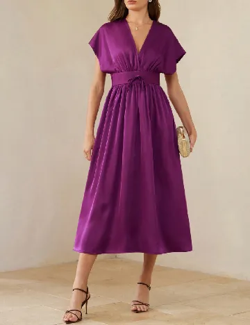 Rochie medie Aveloria, mov