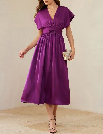 Rochie medie Aveloria, mov