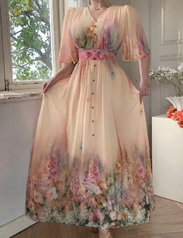 Rochie lunga Dazy, mix culori