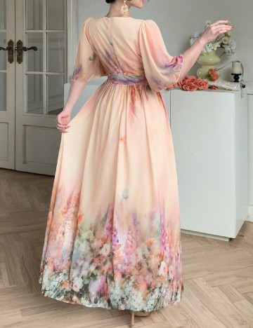 Rochie lunga Dazy, mix culori