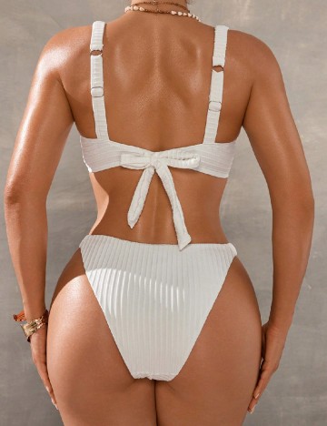 Costum de baie SHEIN, alb