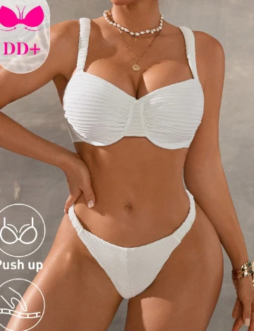 Costum de baie SHEIN, alb