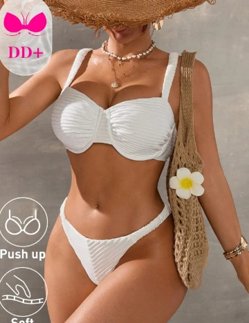 Costum de baie SHEIN, alb