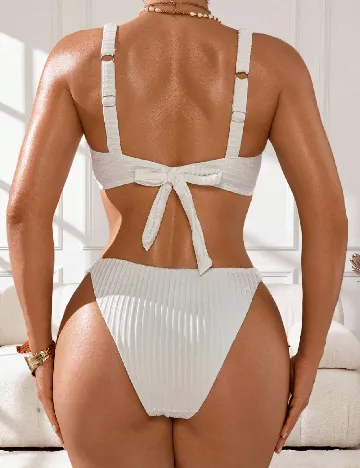 Costum de baie SHEIN, alb
