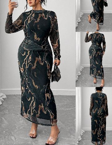 Rochie lunga SHEIN CURVE, mix culori