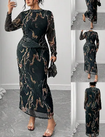 Rochie lunga SHEIN CURVE, mix culori