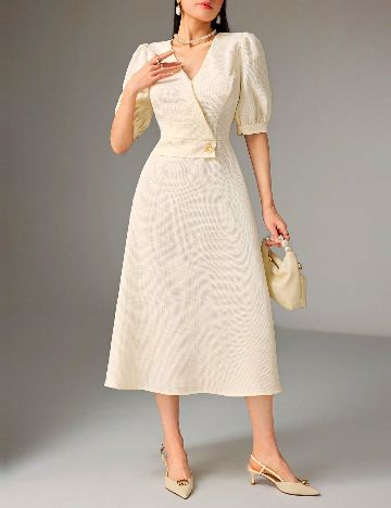 Rochie medie SHEIN, crem