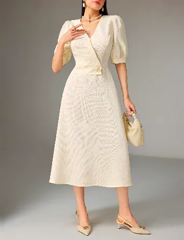Rochie medie SHEIN, crem