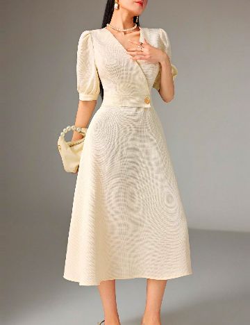 Rochie medie SHEIN, crem