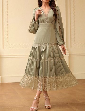 Rochie medie Zeylah, verde