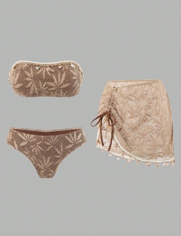 Costum de baie SHEIN, maro