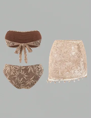 Costum de baie SHEIN, maro