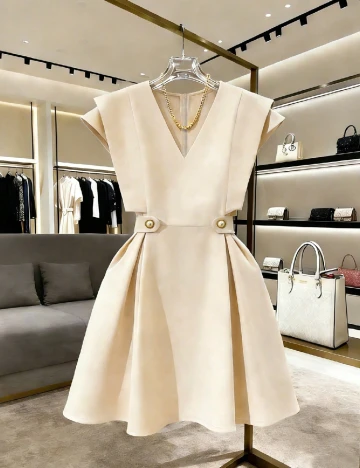 Rochie scurta SHEIN, crem