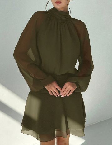 Rochie scurta SHEIN, verde