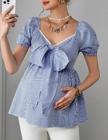 Bluza SHEIN Maternity, albastru