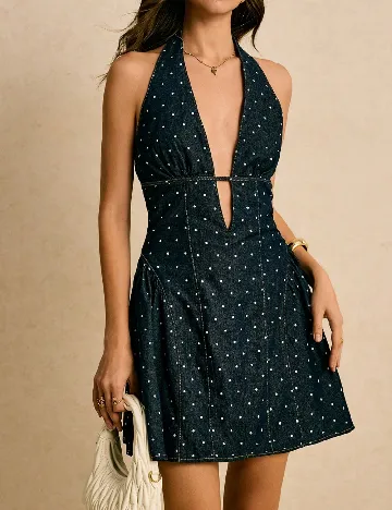 Rochie scurta SHEIN, bleumarin