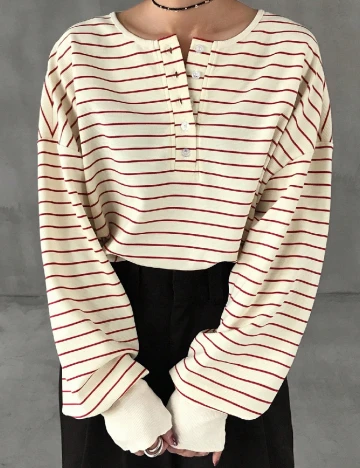 Bluza Oversize Dazy, crem