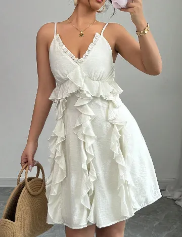 Rochie scurta SHEIN, ecru