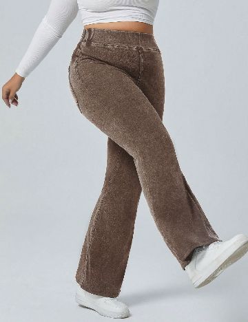 Pantaloni SHEIN CURVE, maro