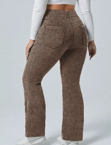 Pantaloni SHEIN CURVE, maro