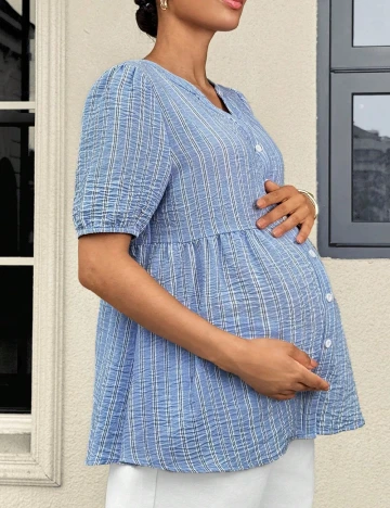 Bluza SHEIN Maternity, albastru
