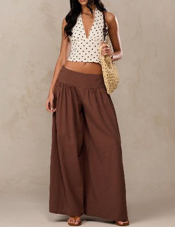 Pantaloni SHEIN, maro
