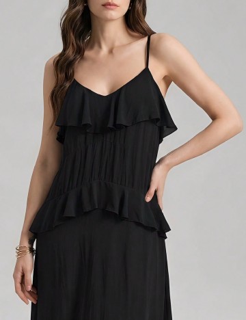 Rochie lunga Ontre, negru