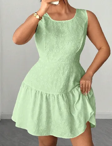 Rochie scurta SHEIN CURVE, verde