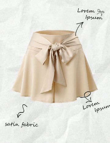 Pantaloni scurti SHEIN, crem
