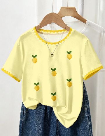 Tricou Shein Kids, galben