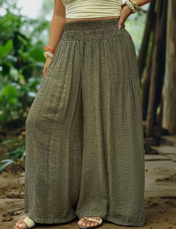 Pantaloni SHEIN CURVE, verde