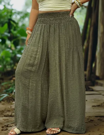 Pantaloni SHEIN CURVE, verde