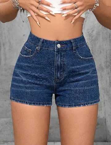 Pantaloni scurti SHEIN CURVE, albastru