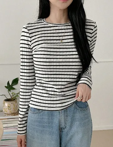 Bluza Dazy, alb/negru