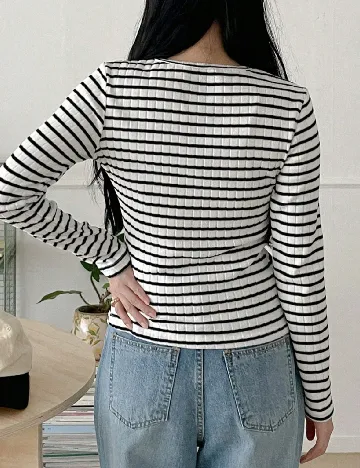 Bluza Dazy, alb/negru