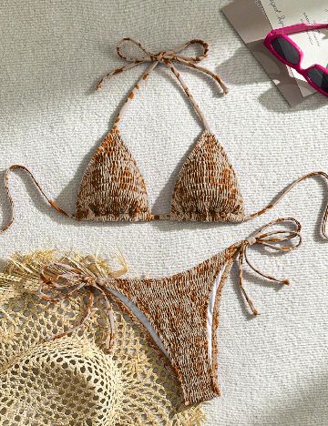 Costum de baie SHEIN, maro