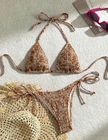 Costum de baie SHEIN, maro