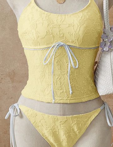 Costum de baie SHEIN, galben