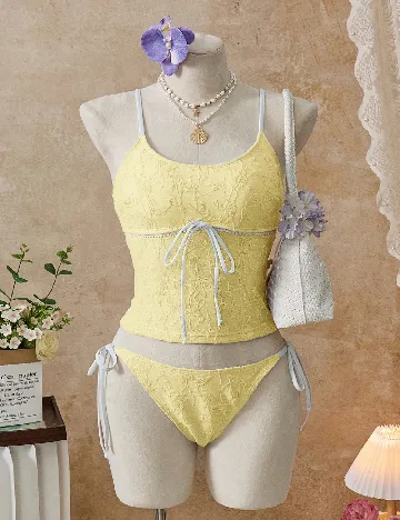 Costum de baie SHEIN, galben
