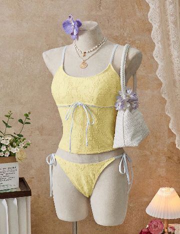Costum de baie SHEIN, galben