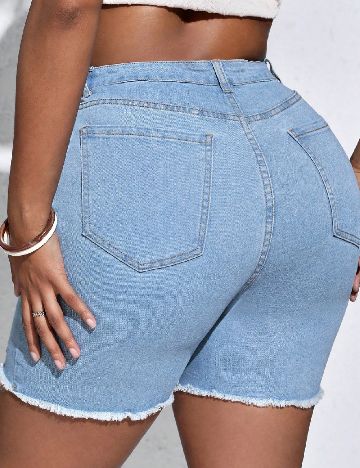 Pantaloni scurti SHEIN CURVE, albastru