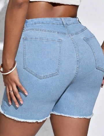 Pantaloni scurti SHEIN CURVE, albastru