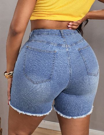 Pantaloni scurti SHEIN CURVE, albastru